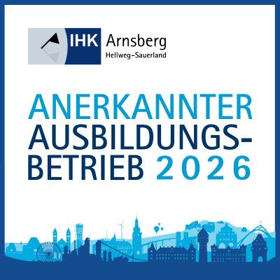 Von der IHK Arnsberg Hellweg-Sauerland anerkannter Ausbildungsbetrieb 2026